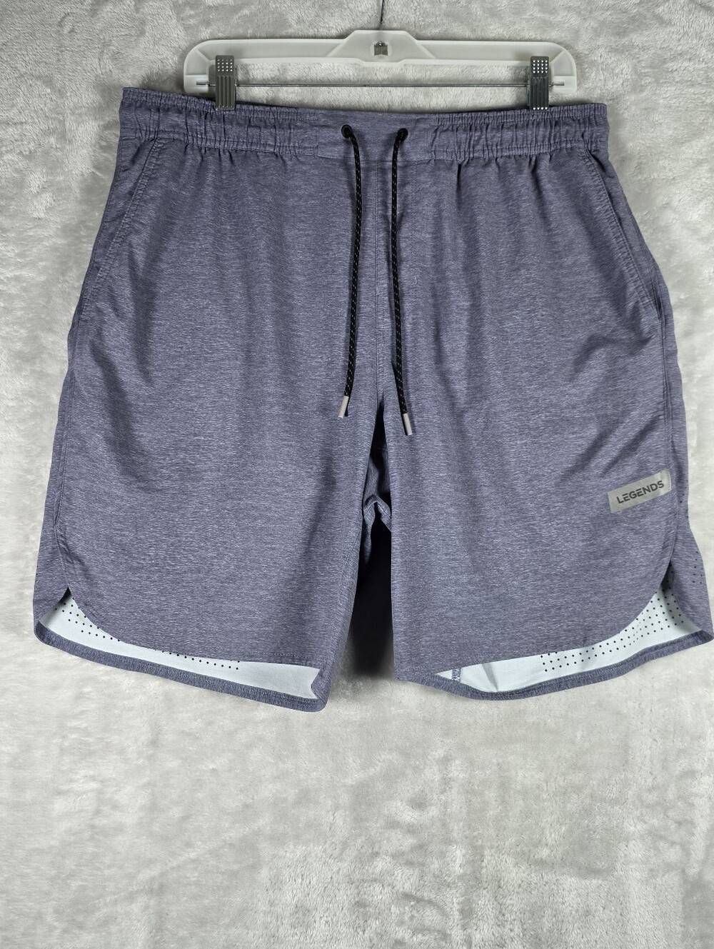Legends Performance Hybrid Shorts Men Size Extra Large Lined Heather Blue 9”